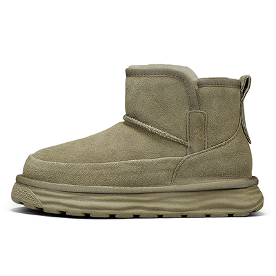 东北雪地靴男冬季加绒保暖大棉鞋男士皮毛一体防寒面包鞋防滑防水