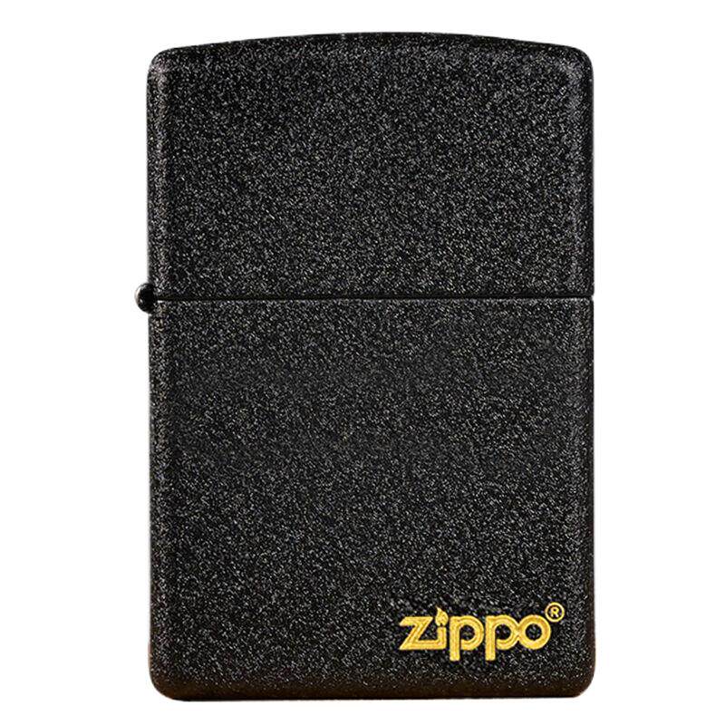 zippo打火机原装正版磨砂 236黑裂漆 芝宝专柜正品防风煤油男士zp
