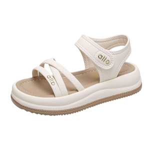 厚底凉鞋女2026夏季新款百搭魔术贴软底防滑孕妇休闲沙滩罗马凉鞋