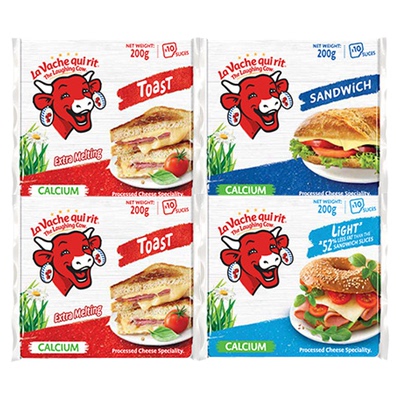 奶酪三明治淡味芝士片早餐再制