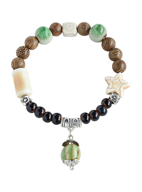 民族风景德镇瓷珠编织手链新中式陶瓷手串女串珠木珠小学生饰品