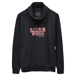 小码卫衣特价ABLE JEANS秋季男女青果领卫衣套头立领青年立领上衣