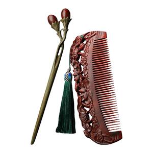 梳簪套装送女士礼物木梳子发簪