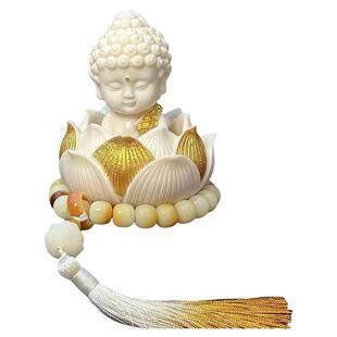 汽车摆件2025新款高级感莲花小佛祖车载中控台装饰品车内用品大全