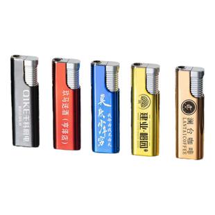 精选大号金属加厚防爆蓝焰直冲打火机50支可充气防风火机家用零售