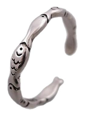 小众设计复古~鱼尾戒指