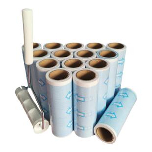 大号16厘米瓷砖地板地毯粘毛滚筒粘毛纸沾毛纸替换装不残胶粘毛滚