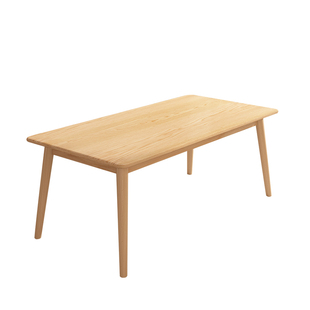 北欧实木餐桌家用小户型木桌子原木风长桌长方形饭桌饭店桌椅组合