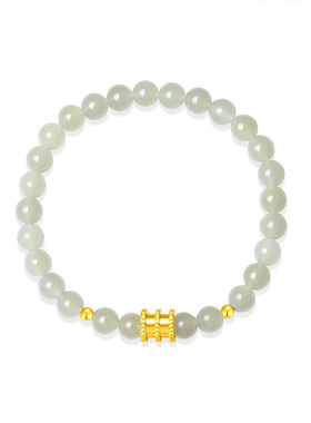 S925纯银和田玉小蛮腰手链礼物女