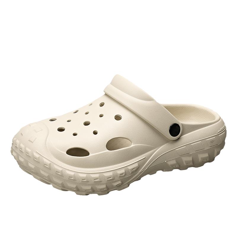 洞洞鞋男款外穿2025夏季新款踩屎感厚底防滑轮胎沙滩鞋男士凉拖鞋