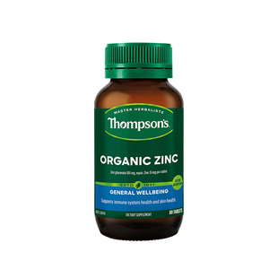 Thompsons汤普森有机锌片80粒补锌男提升活性活力嗅味助力维护