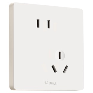 公牛官方旗舰店插座公牛开关插座官方旗舰店正品5孔公牛g12米绒白