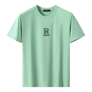 【凉感挺括】丝光棉短袖t恤男2026夏季新款潮流休闲百搭圆领体恤