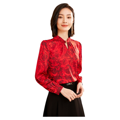 乔万尼衬衫2026秋季新款女长袖提花设计洋气时髦ET3C641105