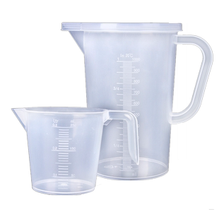 塑料量杯带刻度测量桶有盖食品级大容量计量杯烘焙奶茶店家用量筒