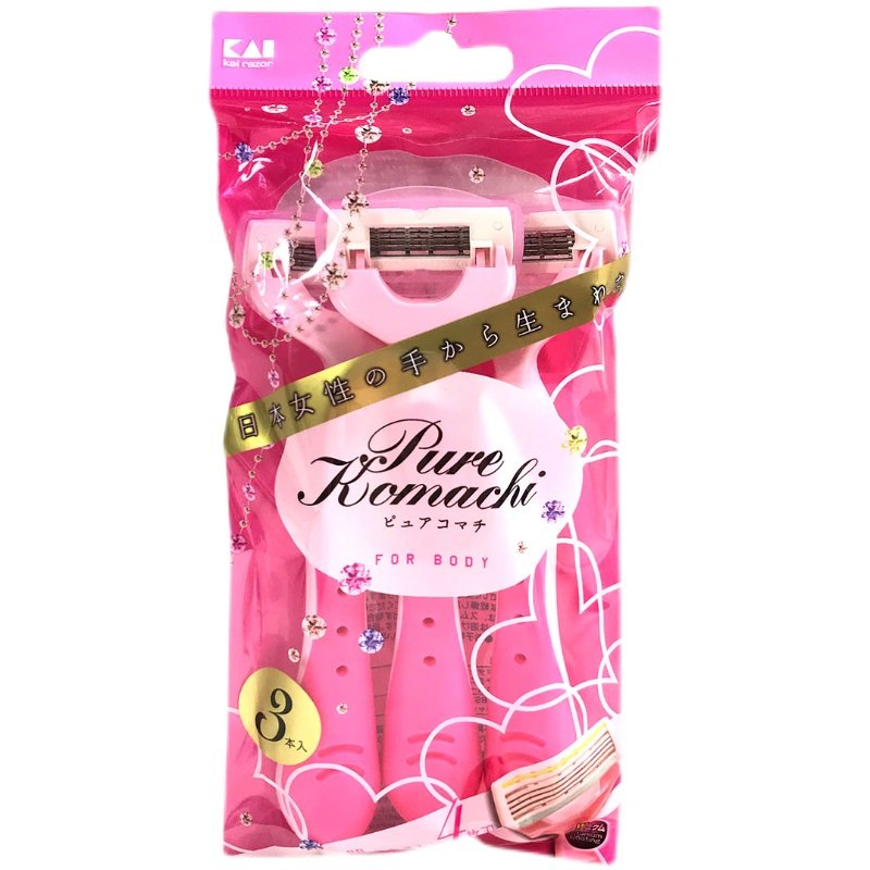 日本kai/贝印紫色刮毛刀全身通用私密女士专用腋毛手腿毛剃毛脱毛