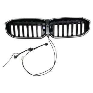 适用宝马三系3系5系7系i3ix3x1改装发光中网满天星黑武士前脸套件