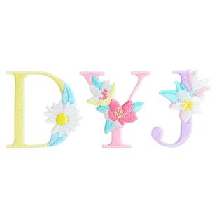 自粘免缝英文字母刺绣布贴名字diy装饰贴书包贴纸布贴衣服补丁贴
