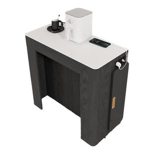 宫殿威仪可伸缩折叠岩板餐桌餐椅边柜小户型家用实木省空间饭桌子