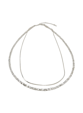 双层碎银子气质百搭ins轻奢颈链