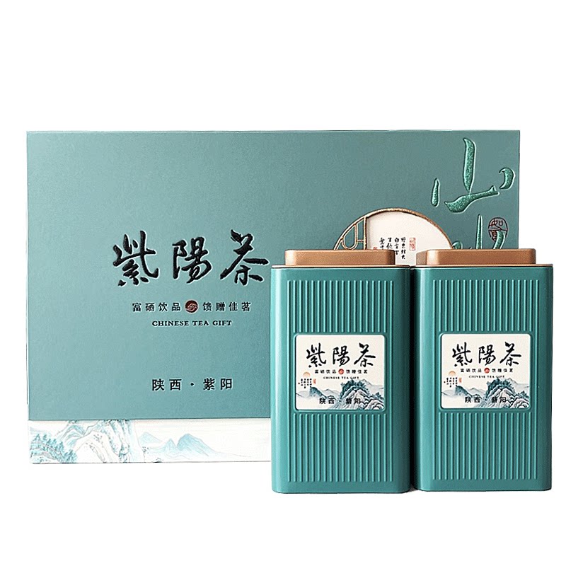 2026新茶紫阳富硒茶毛尖茶礼盒装