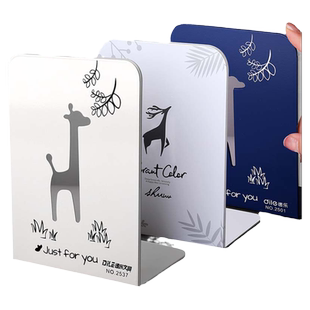 递乐书立分隔书夹书挡板桌面收纳固定书本学生用书架办公收纳桌面整理课桌收纳铁书托书撑金属置物架阅读架