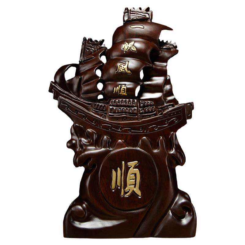 吉祥物实木木雕祝福木头红木摆件