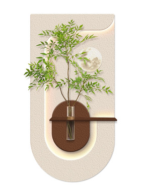 【小红书同款】入户绿植灯光壁画