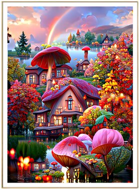 精准印花无需看图纸风景画