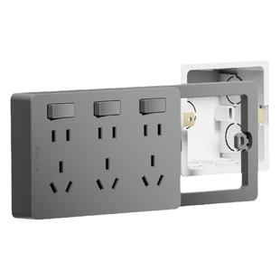 扩展插座86型多功能带开关拓展插座转换器多孔位无线插排接线板