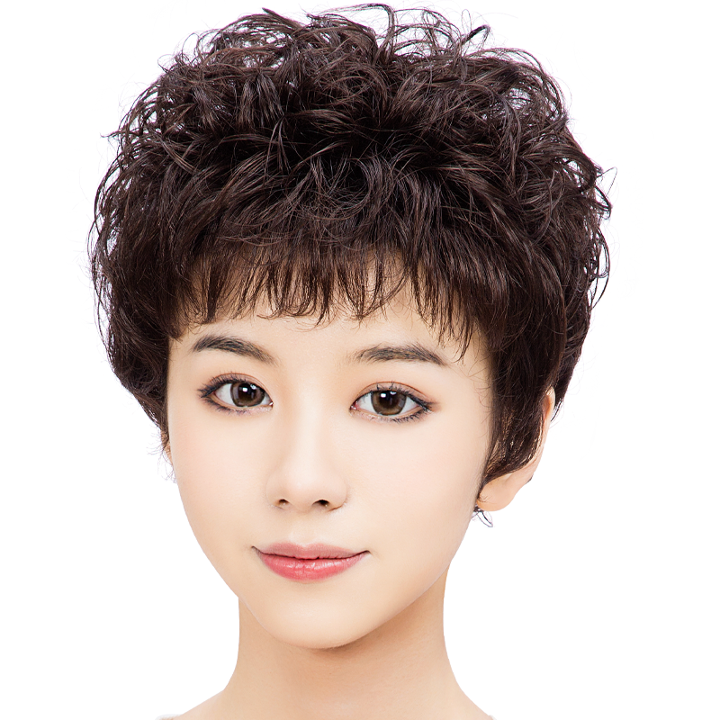 假发女短发中老年自然妈妈2025新