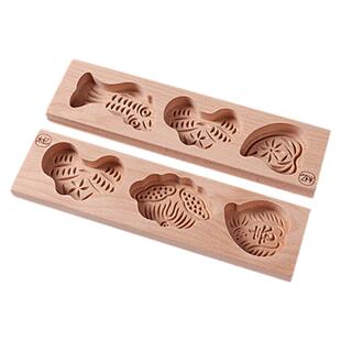 木忆木质巧果模具绿豆糕模花样馒头馍馍卡子饽饽卡