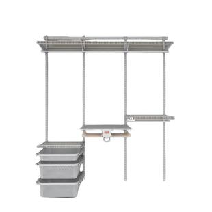 威能1.0米宽金属衣柜走入式步入式开放式衣帽间钢制框架上墙定制