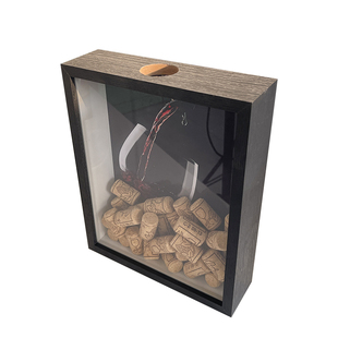 红酒塞收纳相框软木葡萄酒塞展示框酒瓶瓶盖收藏收集盒酒吧柜摆件