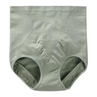 4条装 高腰收腹女士内裤抗菌石墨烯纯棉裆提臀束腰塑形透气三角裤