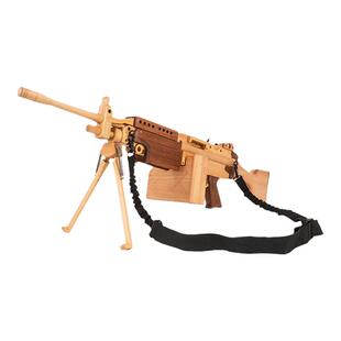 木制M249模型突击步枪绝地求生吃鸡神器儿童男孩玩具连发皮筋木枪