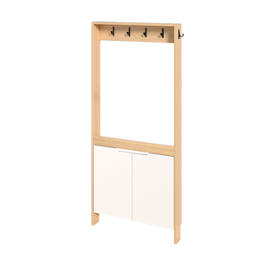 入户门后实木衣帽架卧室超薄置物架极窄薄挂衣架客厅衣服收纳架子