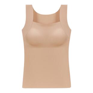 古今粉底液保暖背心女2025新款带胸垫隐形无痕打底上衣秋冬季内衣