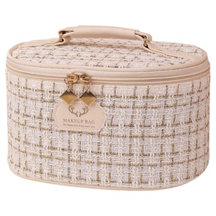 小香风高级感化妆包女大容量2026新款网红便携式手提化妆品收纳箱