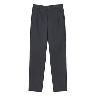 末未MIIWII24冬新款深灰色复合料西裤K244306女士