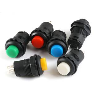 DS-427/428圆形按钮开关 12mm无锁自复位有锁自锁位点动开关按键