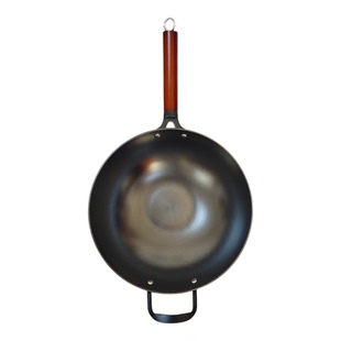 郏县防滑锅底菱形蜂窝龙鳞老式生铁铸铁炒菜锅无涂层