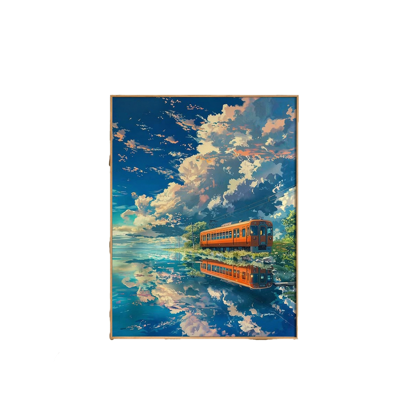 宫崎骏天空数字油画DIY治愈系