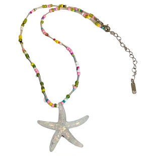 【我的脸很圆】梦幻珍珠串连海星项链海边度假氛围感百搭颈间配饰