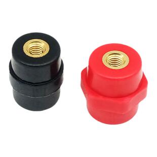 SM绝缘子绝缘柱红色低压纺锤型铜排支撑柱配电柜零火线间隔柱双孔