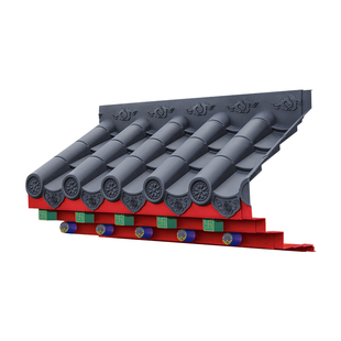 灰彩特大号特厚免架子瓦深灰仿古屋檐树脂瓦饭店门头围墙窗户装饰