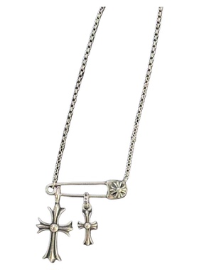 十字架糖果彩钻笑脸泰银别针项链