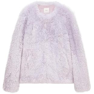 【特享折扣】OCHIRLY欧时力 软绒仿毛皮草棉服外套宽松气质感25冬