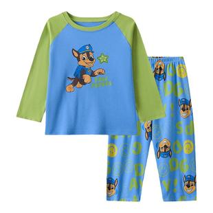 汪汪队男童睡衣春秋儿童纯棉家居服套装A类薄款长袖空调服2026新