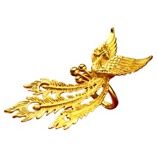 爆款凤舞九天结婚三金道具沙金凤凰戒指精工高级感新中式订婚戒